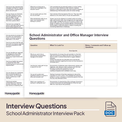 School Administrator Interview Pack