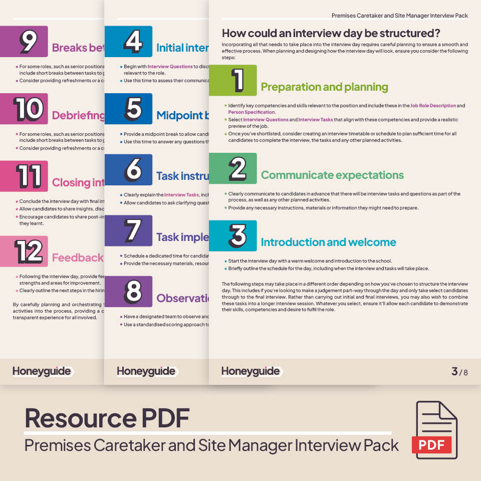 Premises Caretaker and Site Manger Interview Pack