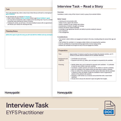 EYFS Practitioner Interview Pack