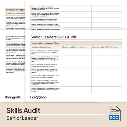 Senior Leader Skills Audit Pack