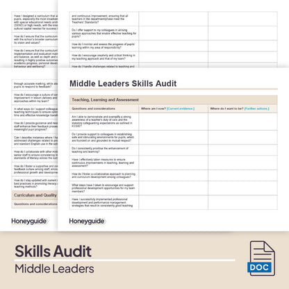 Middle Leader Skills Audit Pack