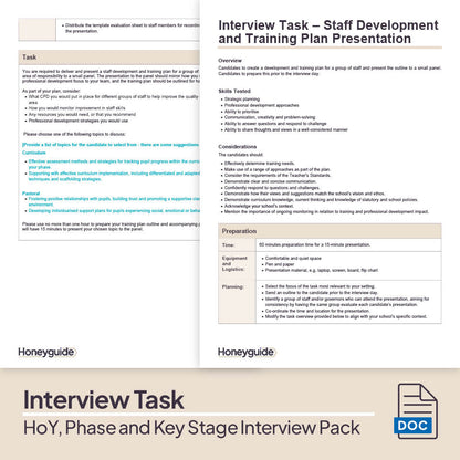 Head of Year, Phase and Key Stage Interview Pack