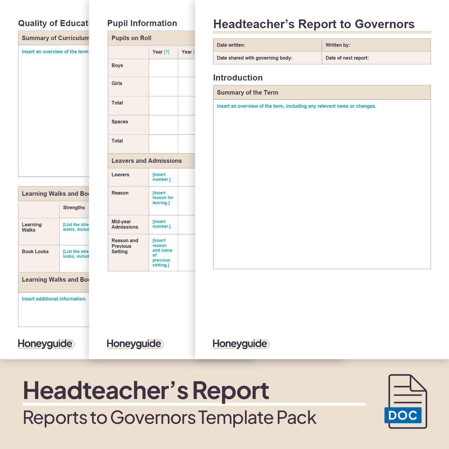 Reports to Governors Template Bundle